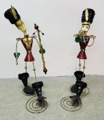 2 METAL CRAFT CHRISTMAS SOLDIERS H 110CM.