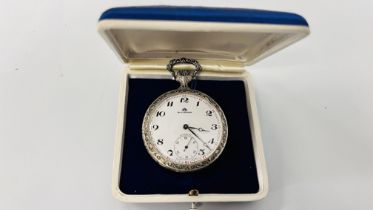 A BUCHERER POCKET WATCH IN FITTED ORIGINAL BOX.