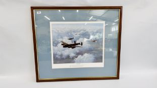 A FRAMED AND MOUNTED PRINT "BAND OF BROTHERS" BY GERALD COULSON G.AV.