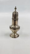 A SILVER PEPPER LONDON 1779 CHARLES ADRIDGE AND HENRY GREEN H 14CM.