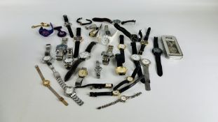 TRAY CONTAINING EXTENSIVE COLLECTION OF MIXED WRIST WATCHES TO INCLUDE MEIBO, CASIO, SKMEI, SEKONDA,
