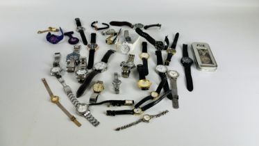 TRAY CONTAINING EXTENSIVE COLLECTION OF MIXED WRIST WATCHES TO INCLUDE MEIBO, CASIO, SKMEI, SEKONDA,