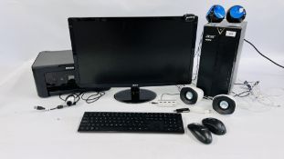 ACER ASPIRE TC-895 DESKTOP COMPUTER WITH WIRELESS KEYBOARD AND MOUSE,