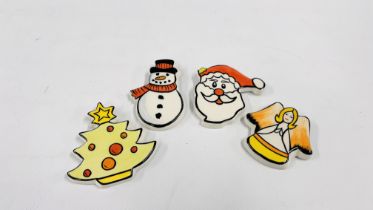 4 LORNA BAILEY LIMITED EDITION FRIDGE MAGNETS - ANGEL 28/30, FATHER CHRISTMAS 28/30,