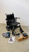 iCONNECT 20RA COMPACT FOLDING POWER ASSISTED WHEEL CHAIR, CONSTRUCTED WITH CARBON FIBRE FRAME,
