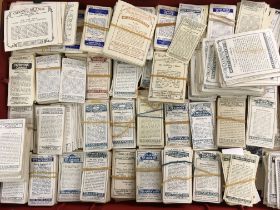 CIGARETTE CARDS: CASE WITH MIXED PART SETS IN BANDS,