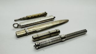 A GROUP OF 3 VINTAGE PENCIL HOLDERS BY S. MORDAN & CO.