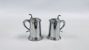 TWO DUNHILL TANKARD LIGHTERS