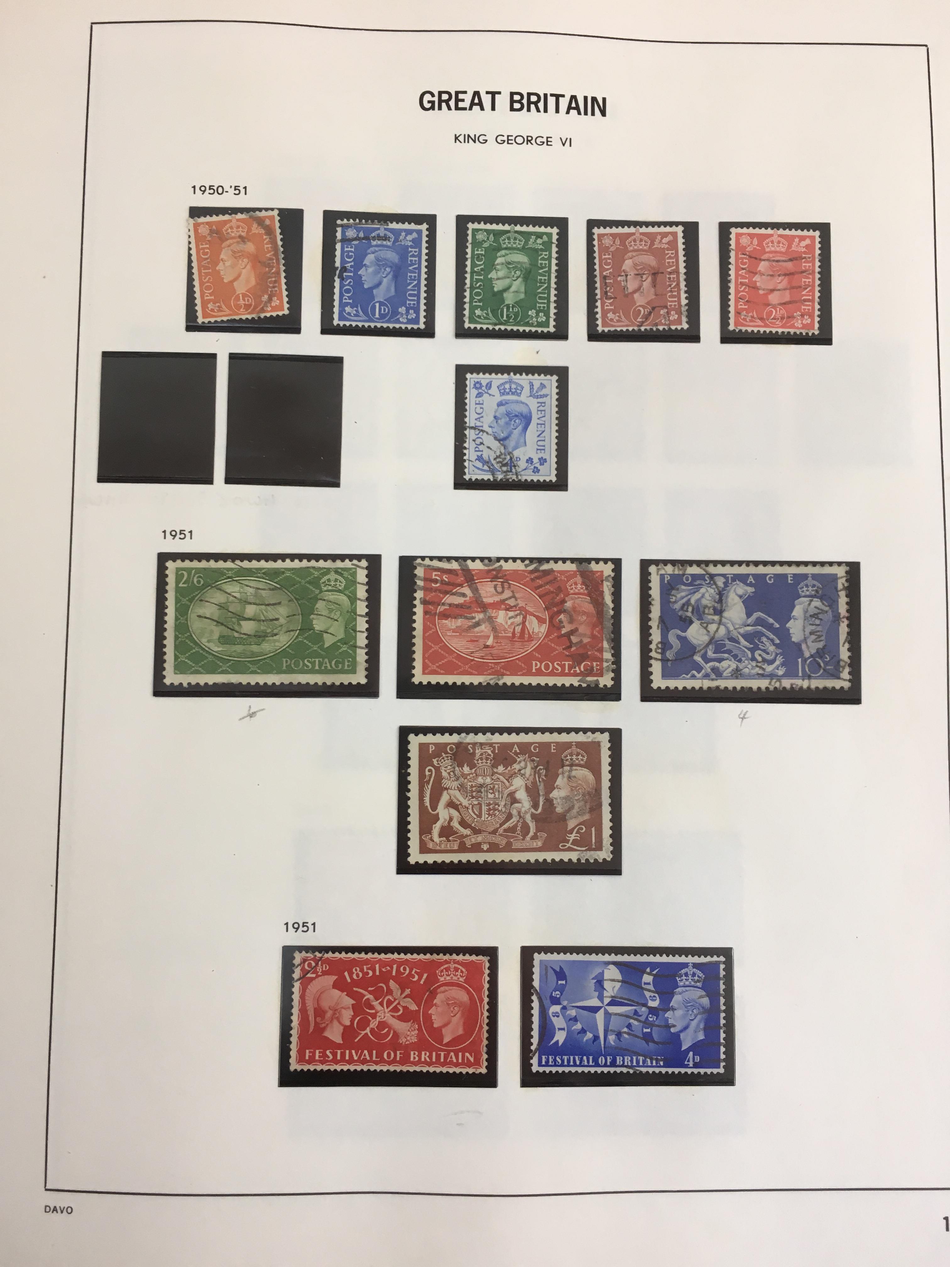 STAMPS: GB 1840-1970 USED COLLECTION IN A DAVO ALBUM FROM 1d BLACK, 1d RED PLATES, EDWARD 7th 2/6, - Image 15 of 16