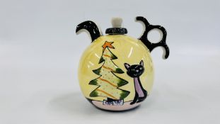 A LORNA BAILEY LIMITED EDITION 1/4 "CAT AND THE CHRISTMAS TREE", BEARING SIGNATURE H 15.5CM.