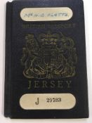BRITISH PASSPORT ISSUED IN JERSEY No J 29783 ISSUED IN 1960. LOTS OF VISA AND ENTRY STAMPS.