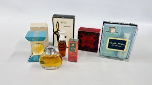 A BOX OF 1960s PERFUMES TO INCLUDE HYPNOTIQUE, BURBERRY, BIBI DE JEAN BARTHET, TWEED, ETC.
