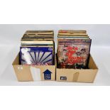 2 BOXES CONTAINING AN EXTENSIVE COLLECTION OF MAINLY 70'S AND 80'S ROCK MUSIC TO INCLUDE ROLLING