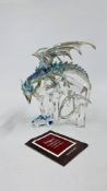 FRANKLIN MINT DRAGON GUARDIAN OF THE CRYSTAL CORE BY MICHAEL WHELAN A/F.