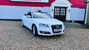 2011 AUDI A3 SPORT TFSI CONVERTIBLE. VRM: GV11 EBP. FIRST REGISTERED: 27/07/2011. 1197CC PETROL.