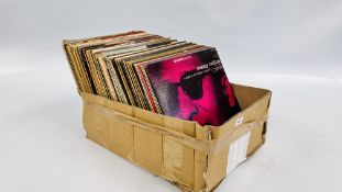A BOX CONTAINING AN EXTENSIVE COLLECTION OF MAINLY BLUES LP RECORDS TO INCLUDE BUDDY HOLLY,