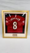 A FRAMED AND MOUNTED LIVERPOOL F.