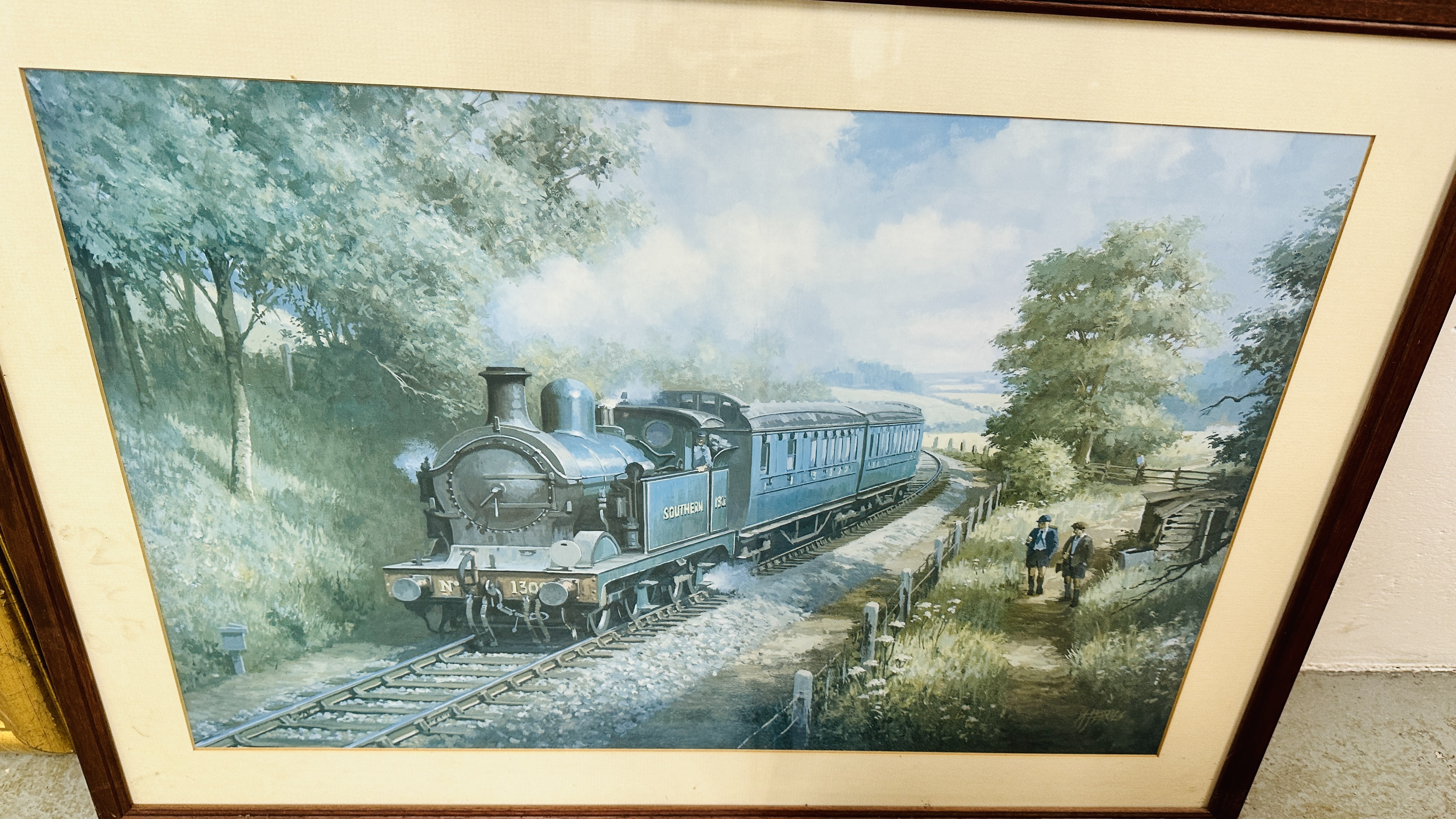 LIMITED EDITION CHRISWOODS STEAM TRAIN PRINT 90/500 "THE TRAVELLERS" 42. - Image 4 of 5