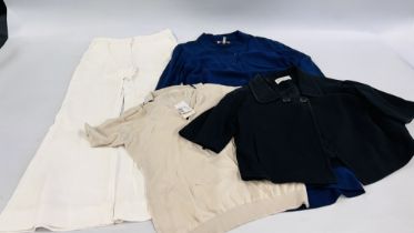 QUANTITY OF DESIGNER CLOTHING TO INCLUDE STELLA MCCARTNEY TROUSERS, GIORGIO ARMANI DRESS,