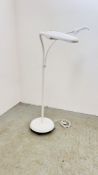 A "DAYLIGHT" FLOOR STANDING ANGLE POISE LAMP WITH MAGNIFIER ATTACHMENT - SOLD AS SEEN.