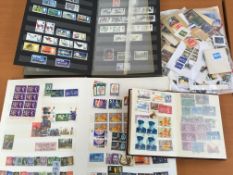 STAMPS: MIXED GB IN THREE STOCKBOOKS AND LOOSE, SOME GB DECIMAL MINT COMMEMS.