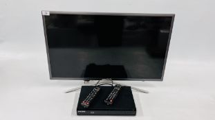 SAMSUNG 32 INCH SMART TELEVISION WITH REMOTE MODEL VE32K5500AK AND SAMSUNG BLU-RAY DISK PLAYER WITH