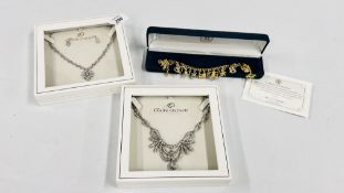 A "BRADFORD" POOH AND FRIENDS CHARM BRACELET WITH ORIGINAL BOX AND CERTIFICATE OF AUTHENTICITY + 2