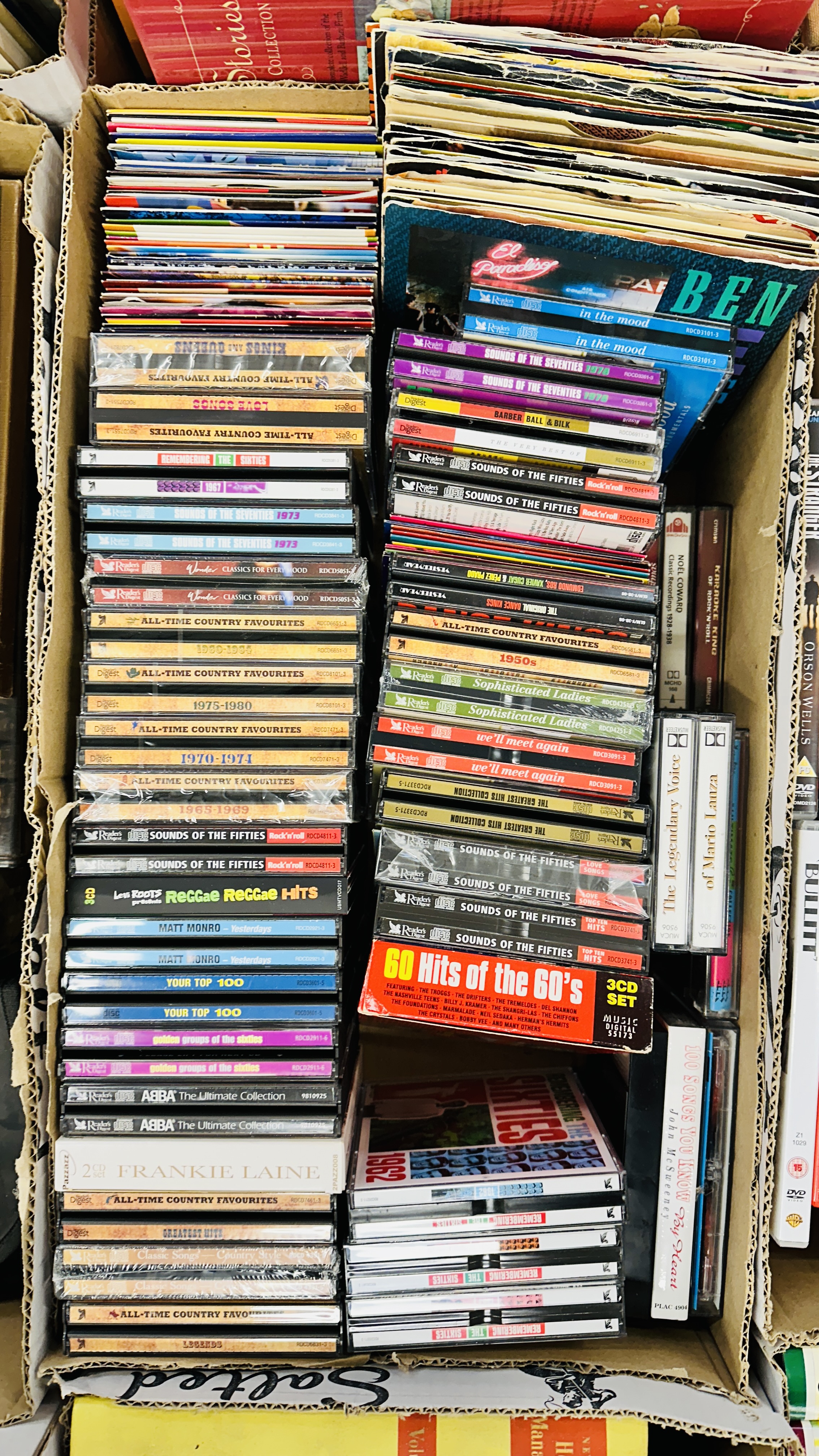 12 X BOXES BOOKS, CD'S RECORDS, CASSETTES AND DVD'S. - Image 9 of 14