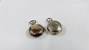 TWO ANTIQUE SILVER SOVEREIGN CASES, CHESTER & BIRMINGHAM ASSAY,