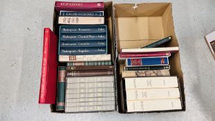 TWO BOXES CONTAINING FOLIO SOCIETY BOOKS TO INCLUDE BOX SETS (29 EDITIONS) - SHAKESPEARE,