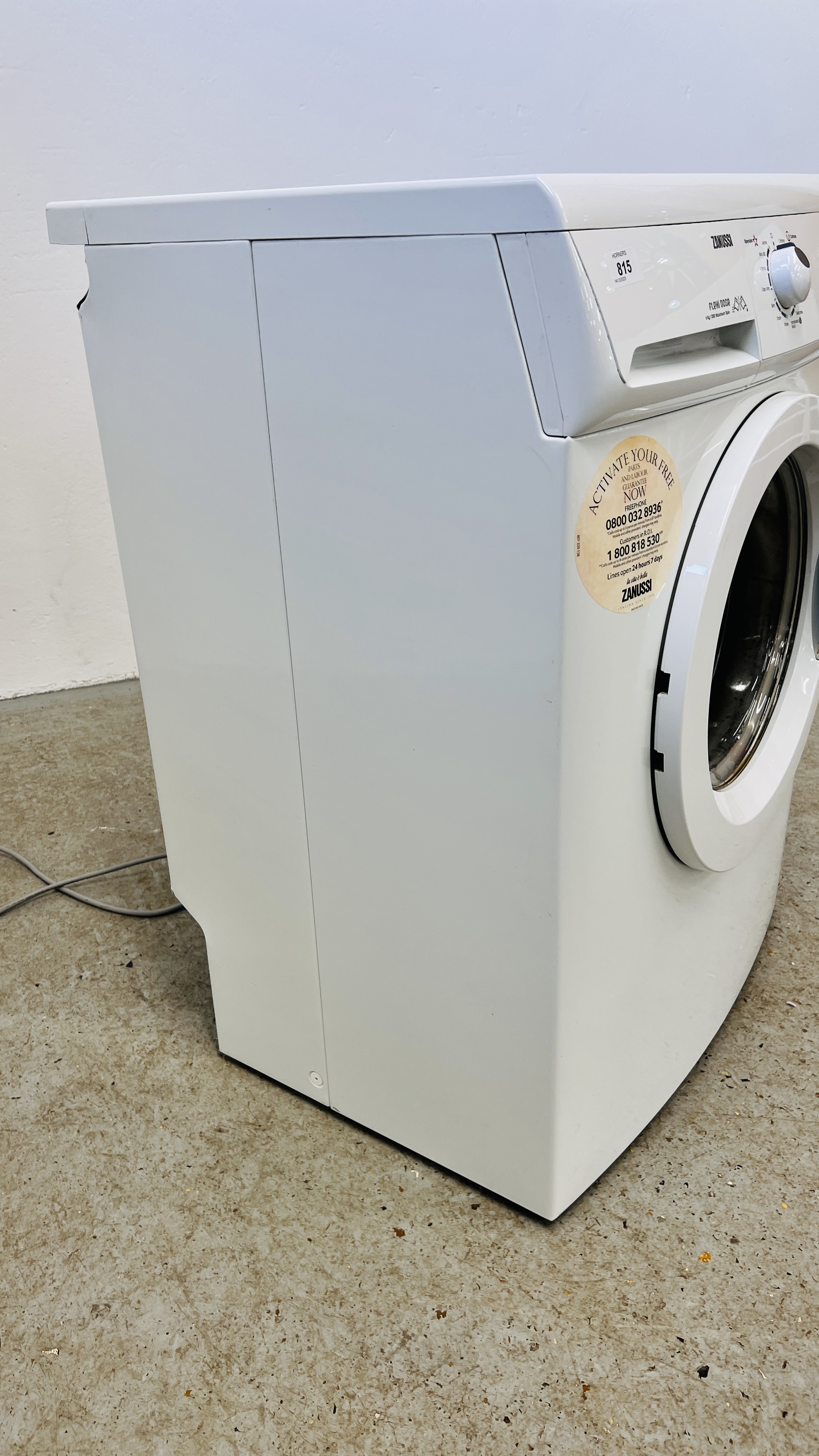 ZANUSSI FLEXI DOSE WASHING MACHINE - SOLD AS SEEN. - Image 5 of 5