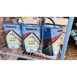 3 X 5 LTR RONSEAL WARM WHITE SMOOTH MASONRY PAINT.