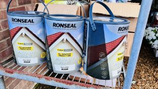 3 X 5 LTR RONSEAL WARM WHITE SMOOTH MASONRY PAINT.