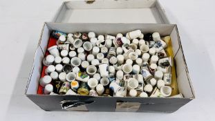 AN EXTENSIVE COLLECTION OF ASSORTED THIMBLES.