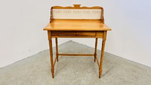 PIRANA PINE SINGLE DRAWER WASH STAND - W 85CM D 54CM H 104CM.