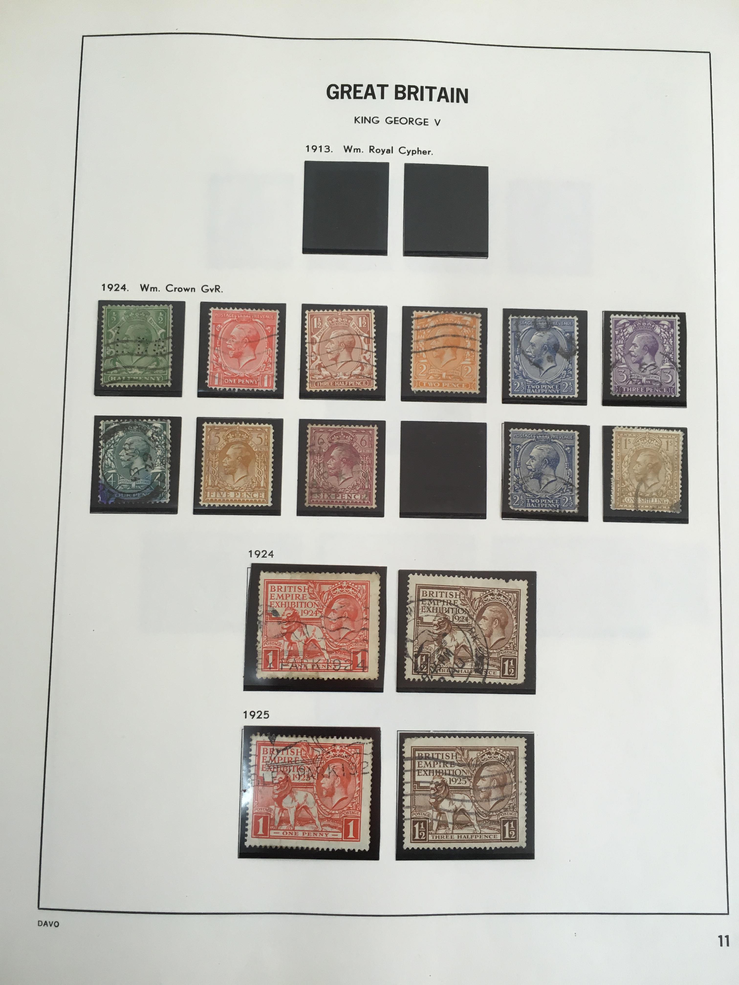 STAMPS: GB 1840-1970 USED COLLECTION IN A DAVO ALBUM FROM 1d BLACK, 1d RED PLATES, EDWARD 7th 2/6, - Image 10 of 16