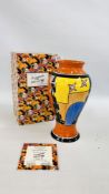A WEDGWOOD LIMITED EDITION 14/250 SUNRAY MEIPING VASE BASED UPON AN ORIGINAL BIZARRE BY CLARICE