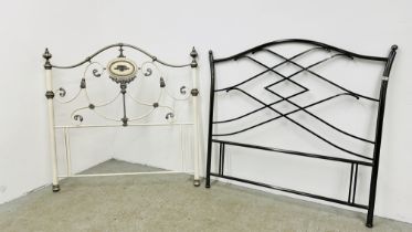 MODERN DESIGNER BLACK CHROME DOUBLE DIVAN HEADBOARD ALONG WITH MODERN DESIGNER CONTINENTAL STYLE