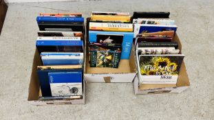 3 BOXES OF ART RELATED BOOKS TO INCLUDE PAUL KLEE, PABLO PICASSO, L.S. LAWRY, ETC.