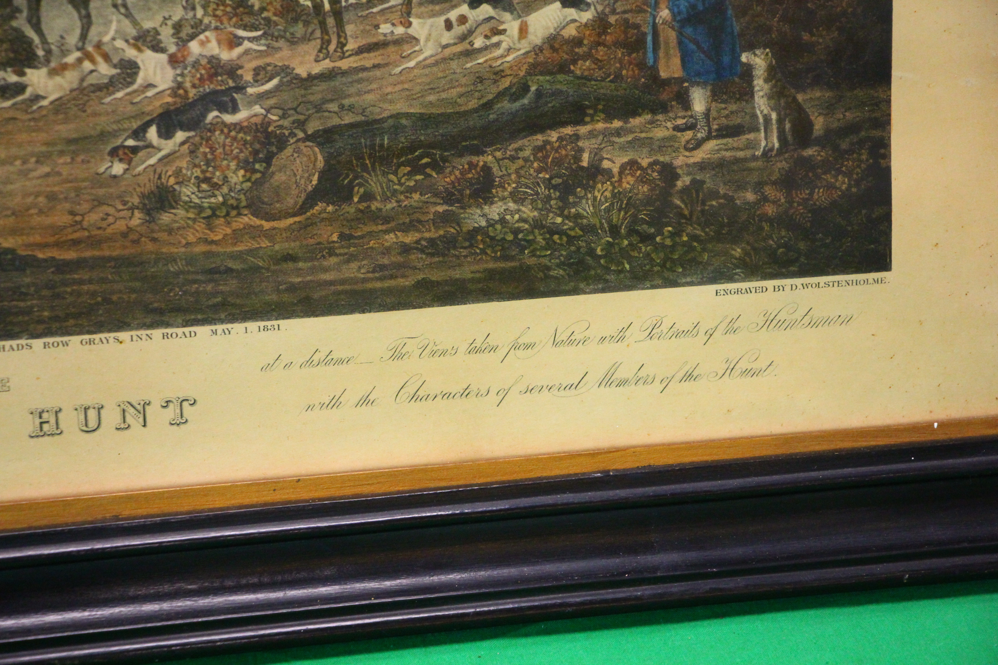A PAIR OF "THE ESSEX HUNT" COLOURED PRINTS IN BLACK FRAMES, - Image 11 of 12