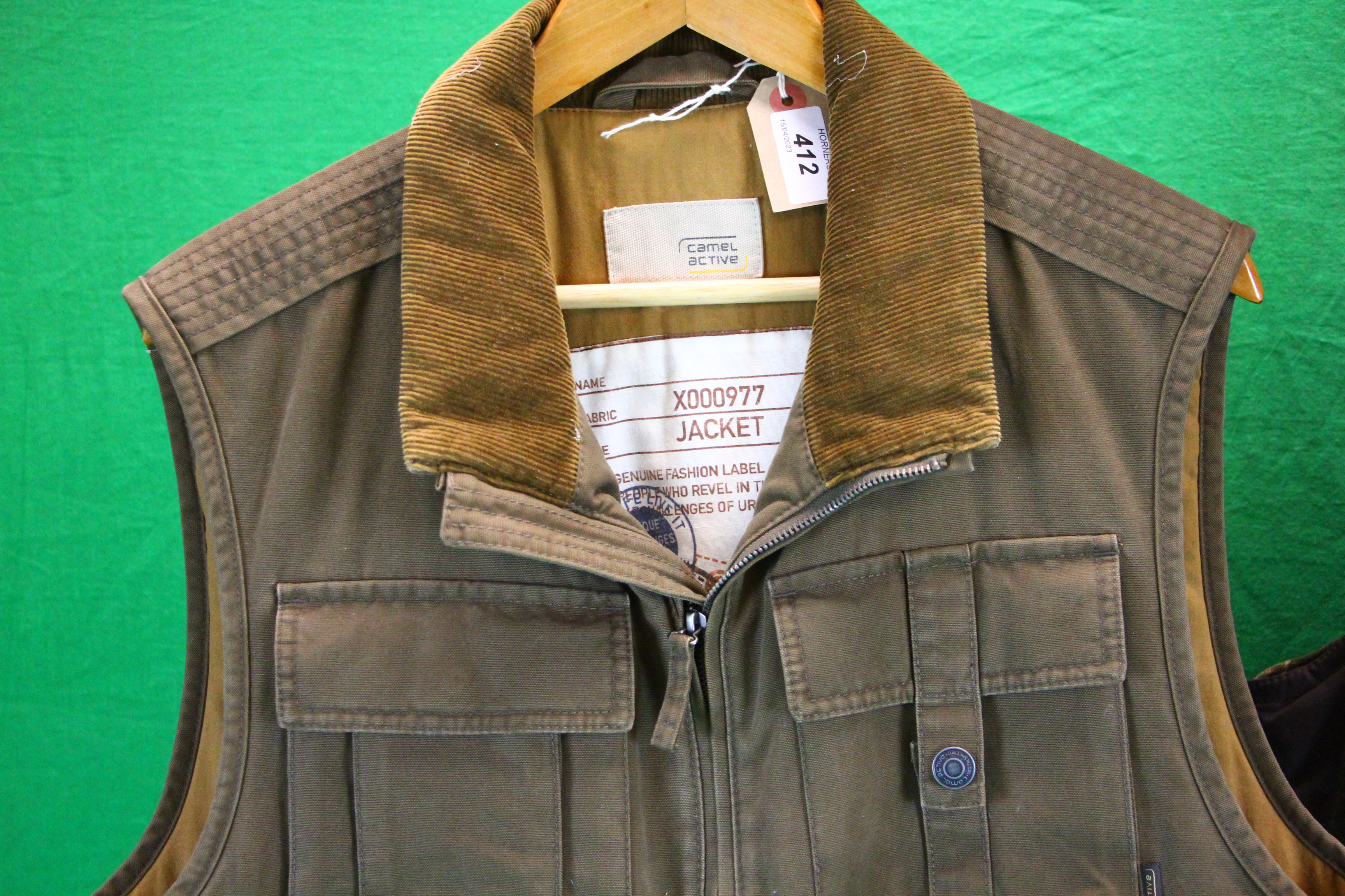 2 X GENTS GILETS TO INCLUDE CAMEL ACTIVE AND BRITTONS SUFFOLK WAXED COTTON - Image 2 of 5