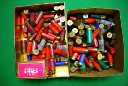 TWO BOXES CONTAINING 12 GAUGE SHOTGUN CARTRIDGES TO INCLUDE ELEY, HULL, RC, GALLYONS, LYALVALE,