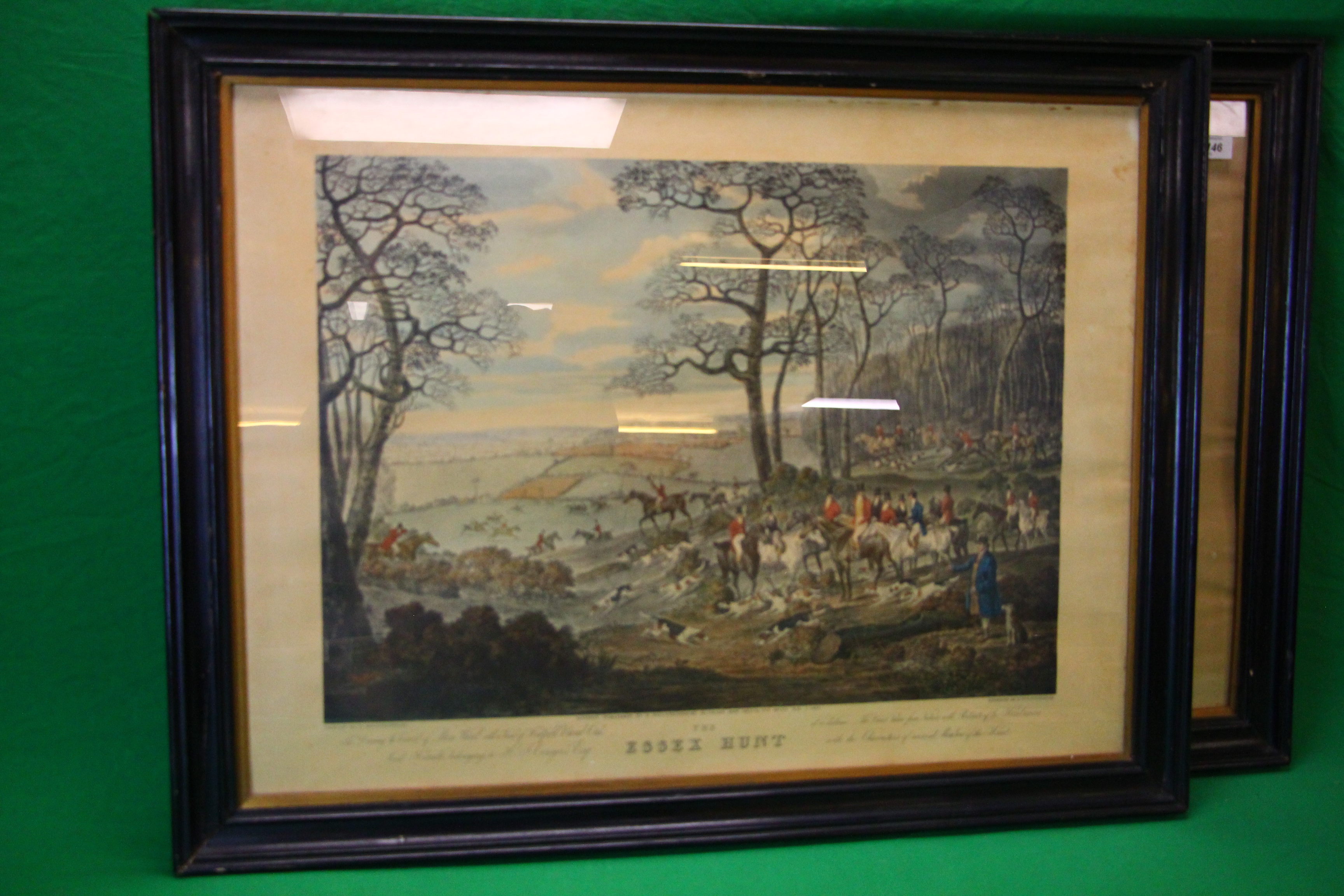 A PAIR OF "THE ESSEX HUNT" COLOURED PRINTS IN BLACK FRAMES, - Image 12 of 12
