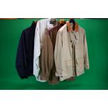 4 X GENTS LIGHTWEIGHT COATS TO INCLUDE LAND ROVER GEAR SIZE L, NORTH SAILS,