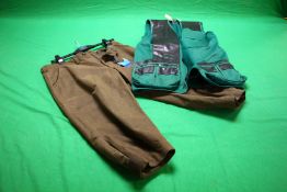 A LITTS SIZE M SKEET JACKET AND A PAIR OF SEELAND SIZE 52 BRIGGS