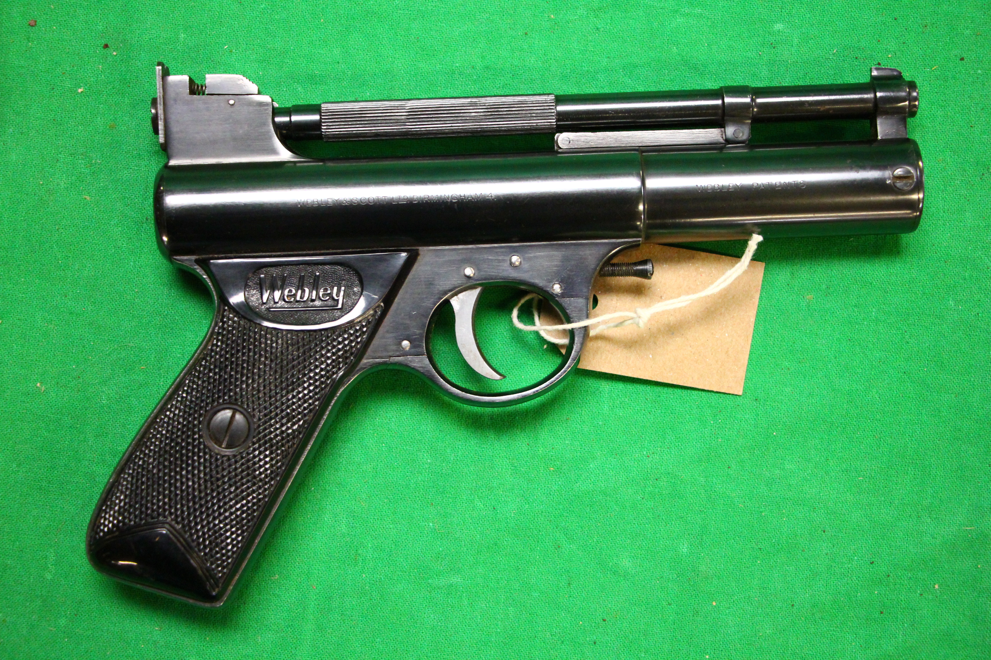 A BOXED "THE WEBLEY" MARK 1 AIR PISTOL COMPLETE WITH ORIGINAL BOX, - Image 11 of 16