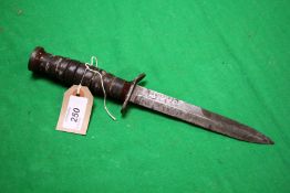 US MC IMPERIAL M3 FIGHTING KNIFE 1943 - (TO BE COLLECTED IN PERSON ONLY - NO POSTAGE - NO RELEASE