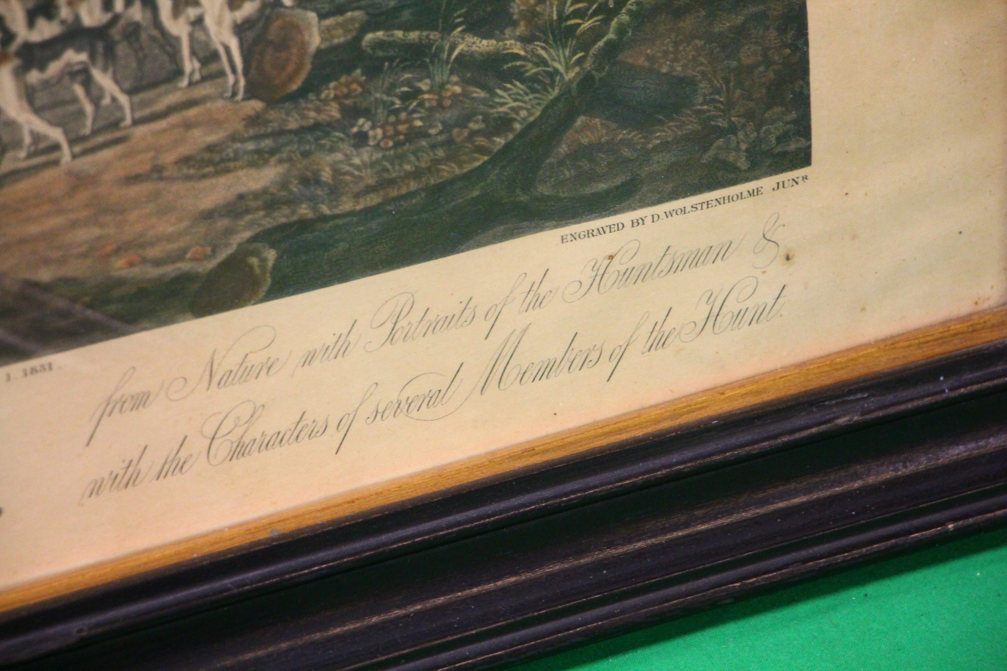 A PAIR OF "THE ESSEX HUNT" COLOURED PRINTS IN BLACK FRAMES, - Image 5 of 12
