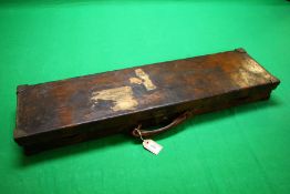 A VINTAGE LEATHER SHOTGUN MOTORING CASE BEARING CHARLES BOSWELL LABEL