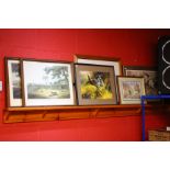A GROUP OF 6 FRAMED SPORTING PRINTS TO INCLUDE E MARSHALL LTD EDITION PRINT 'SPECIAL DELIVERY'